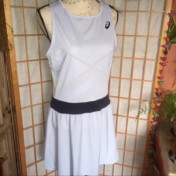 NWT ASICS Tennis Dress Soft Sky Blue W Shorts Athleticwear Large - Picture 3 of 13